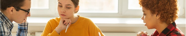 Team brainstorming at work.