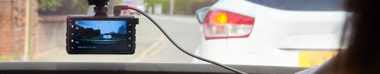 dashcam recording car front of vehicle