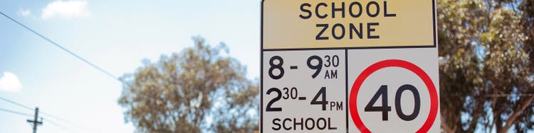 school zone sign