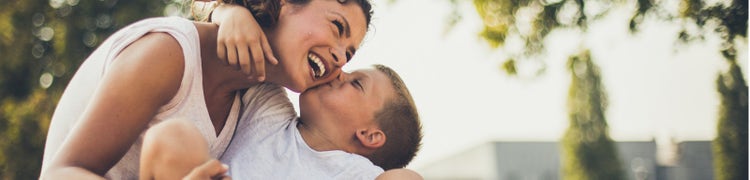 mum with son basketball