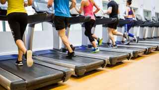 Group running on treadmills