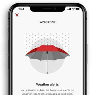 AAMI App screenshot - Weather alerts