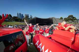 AAMI Carols Roadside Cheer van