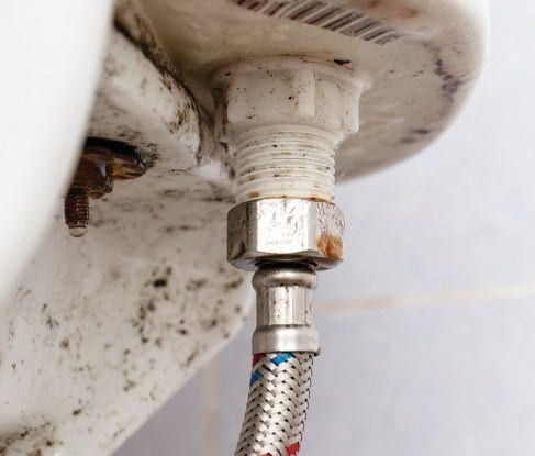 Example of a leaking flexi hose