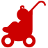 Baby in stroller icon