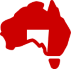 SA highlighted on red Australian map icon