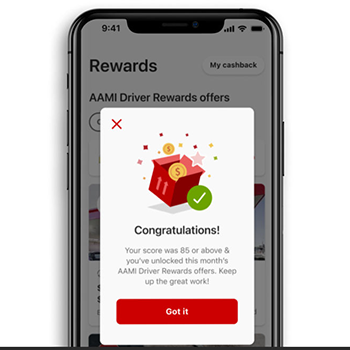 Driver Rewards app special offers screen