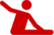 Person stretching icon
