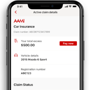 Active claims details screen on smartphone