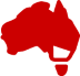 VIC highlighted on red Australian map icon