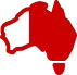 WA highlighted on red Australian map icon