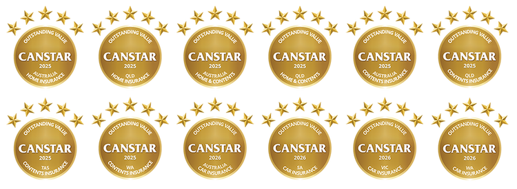 We&#39;ve won Canstar 5-star awards in 2025 &amp; 2026 for Home Insurance, Home &amp; Contents Insurance and Car Insurance