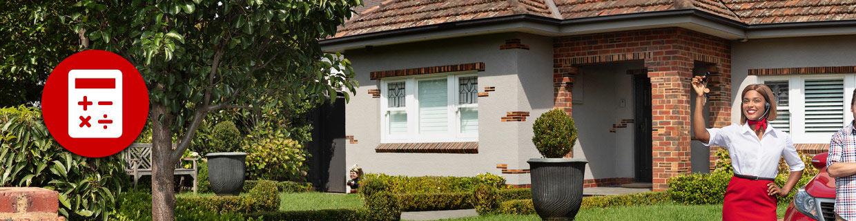 home insurance cover note qld AAMI girl holding keys in front of a house